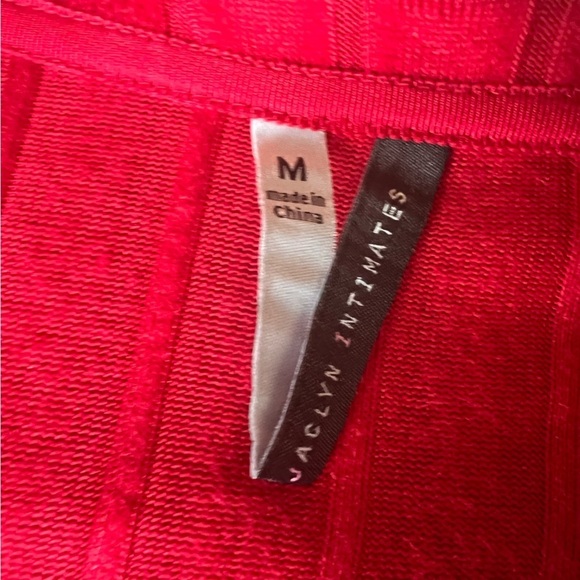 NWOT Jaclyn Intimates Women's Red Cardigan Sweater size medium - Picture 2 of 9